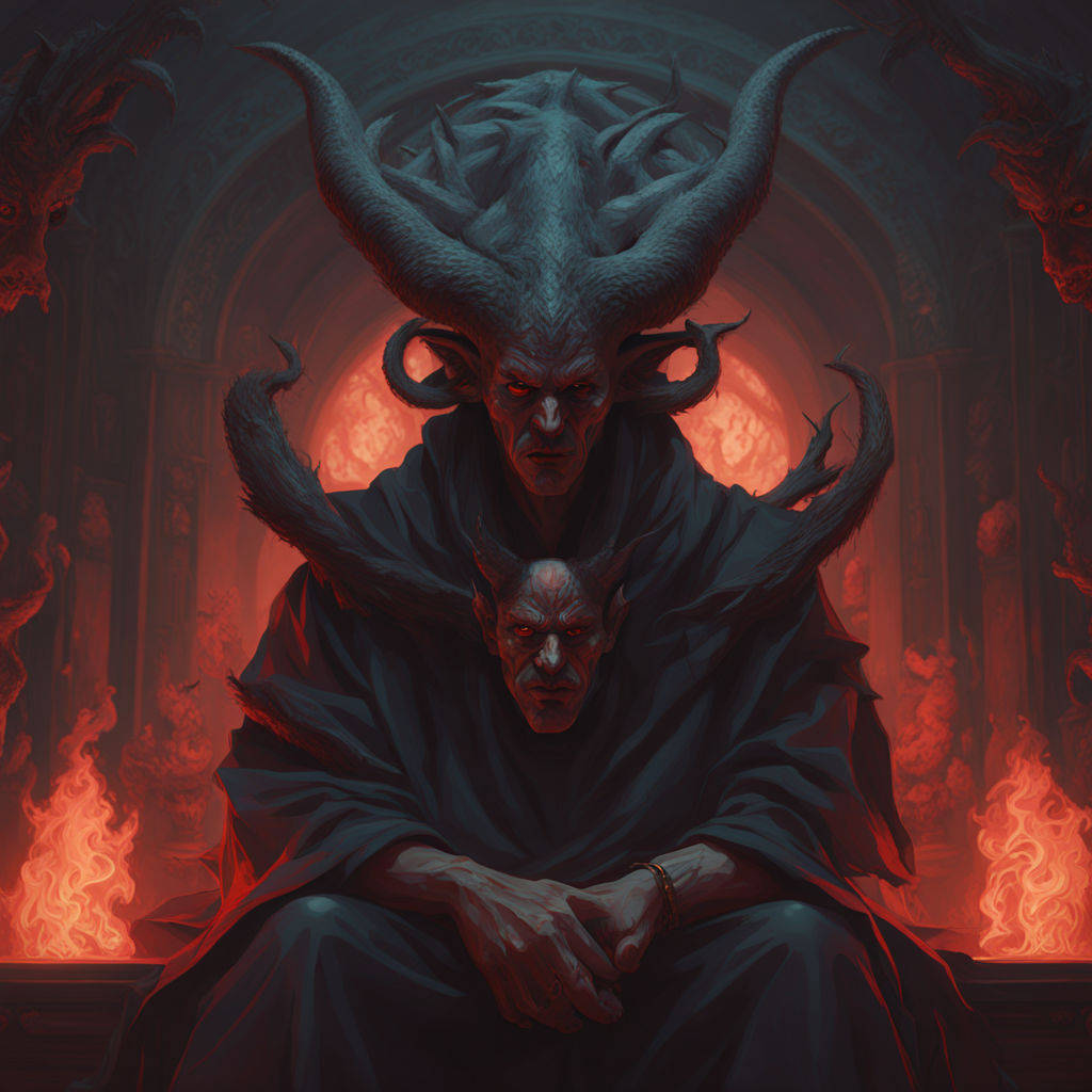 A portrait of the demon Belial. Ars Goetia. occultism by Luis Guillermo ...