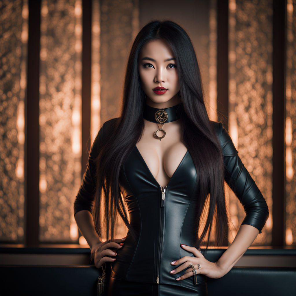 asian dominatrix in her costume