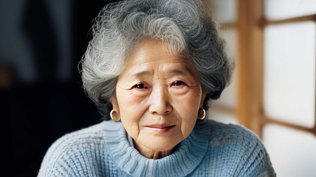 Elderly Korean woman by Yougi Park - Playground