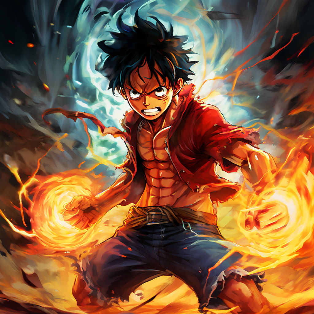 Monkey D. Luffy unleashes a powerful Gear 5 Haki move agains... by ...