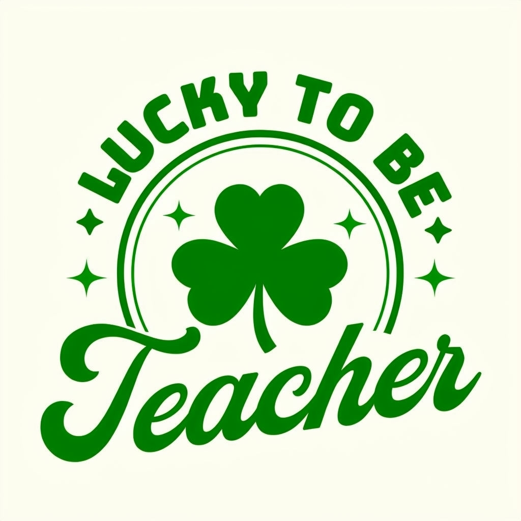 Lucky to Be a Teacher Shamrock Design for Mug