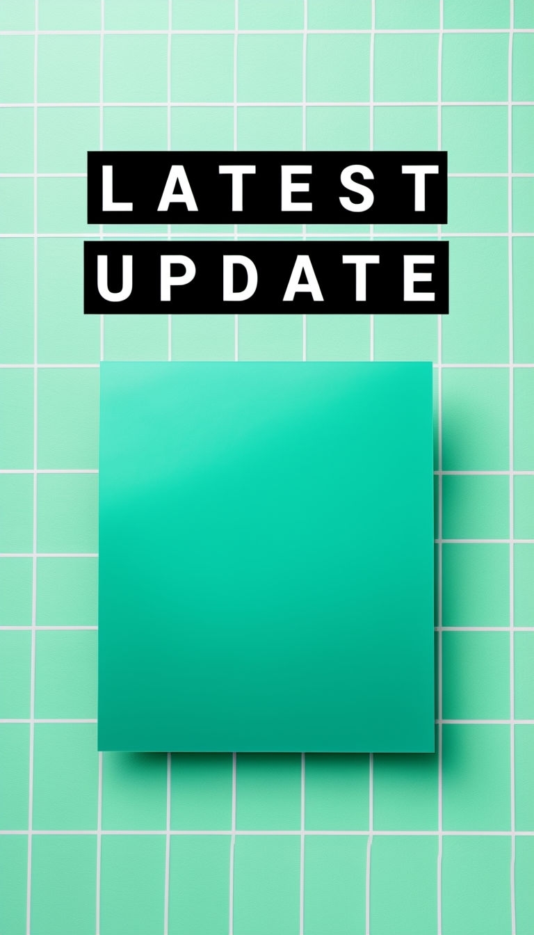 Modern Mint Green LATEST UPDATE Graphic Design Social Media Post