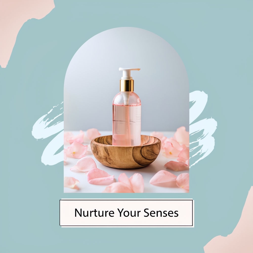 Minimalist Pink Bottle Advertisement for Spa Experience Social Media Post