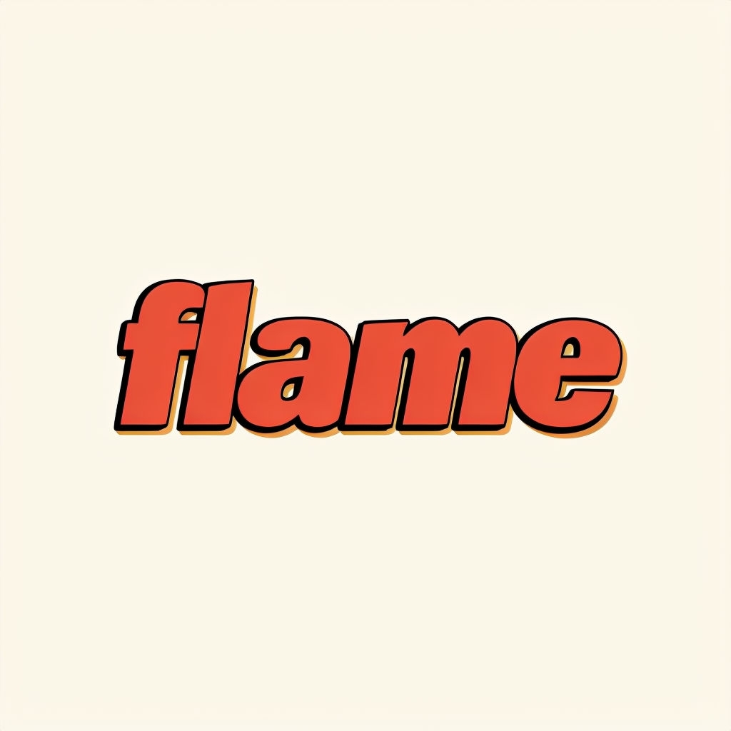 Bold Minimalist Flame Graphic Logo Design