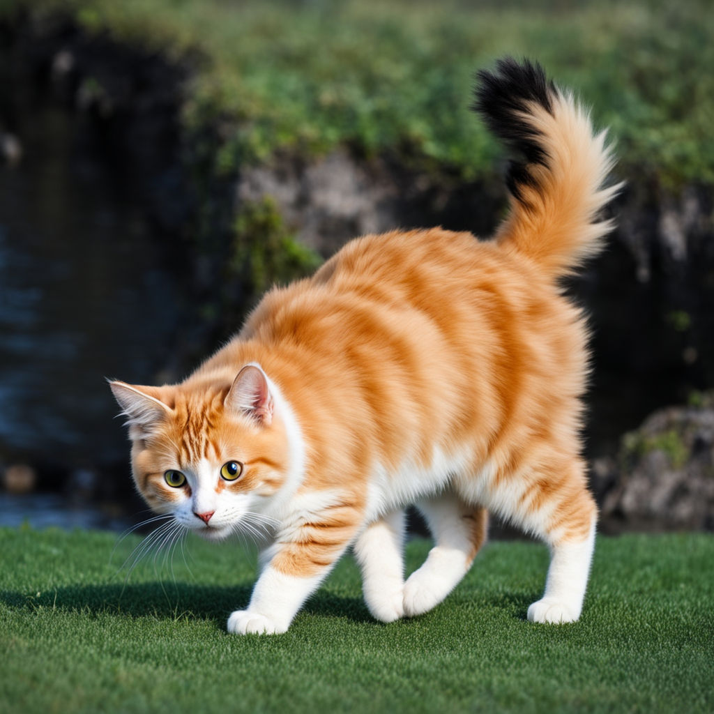 A cat of the Kuril Bobtail breed by Екатерина Евдокимова - Playground