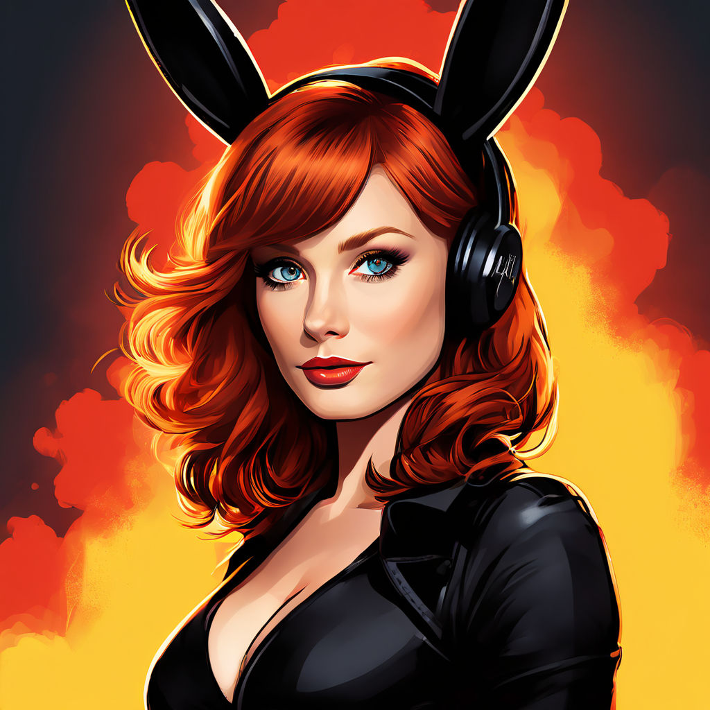 red haired 27 year old female named brooke in a bunny costume