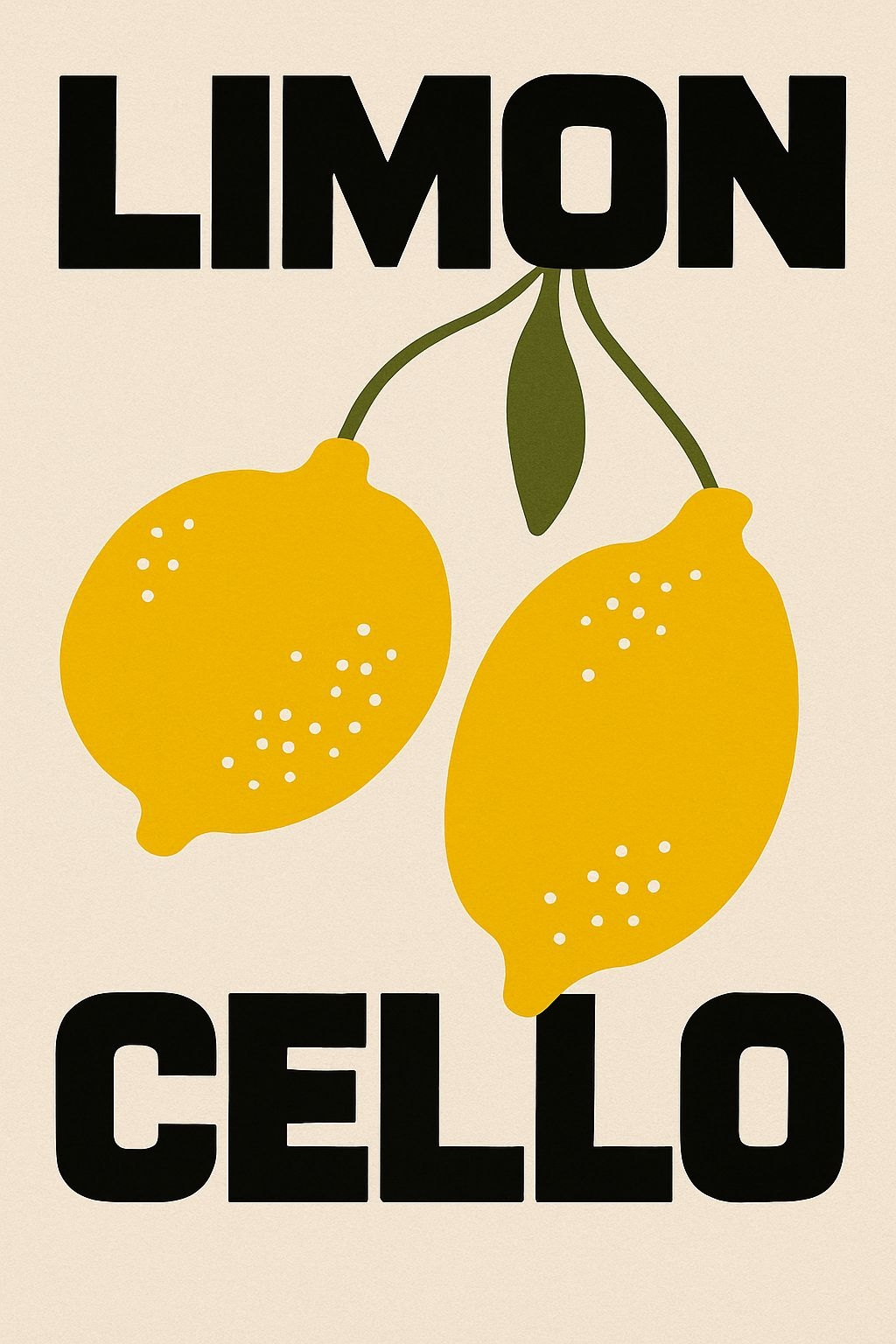 Minimalist Lemon Cello Graphic Design T-Shirt