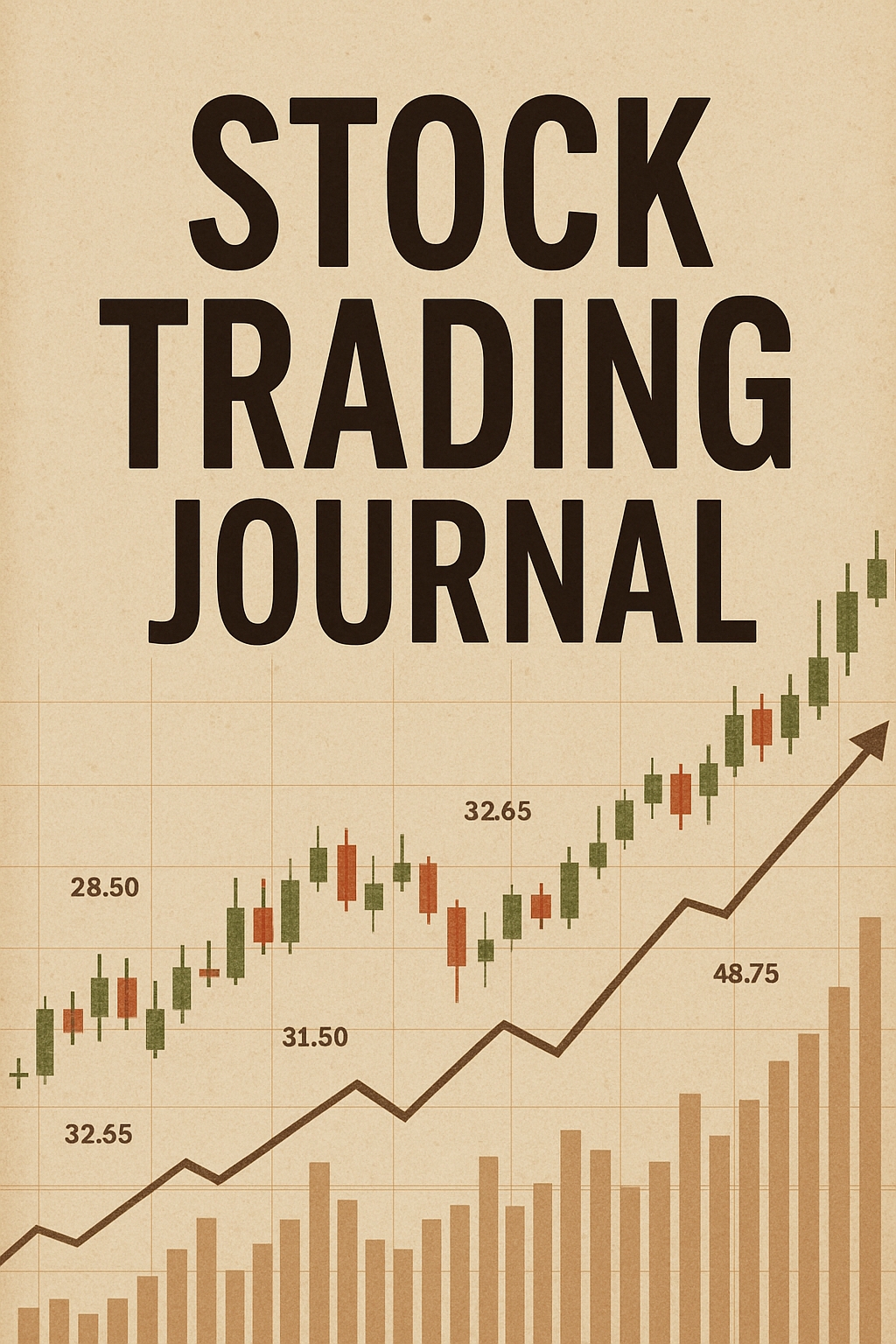 Professional Stock Trading Journal with Financial Charts EBook Cover