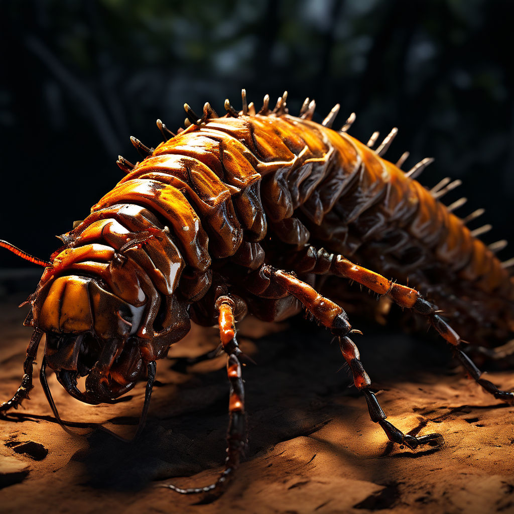 Crushed centipede by Ishu Soni - Playground