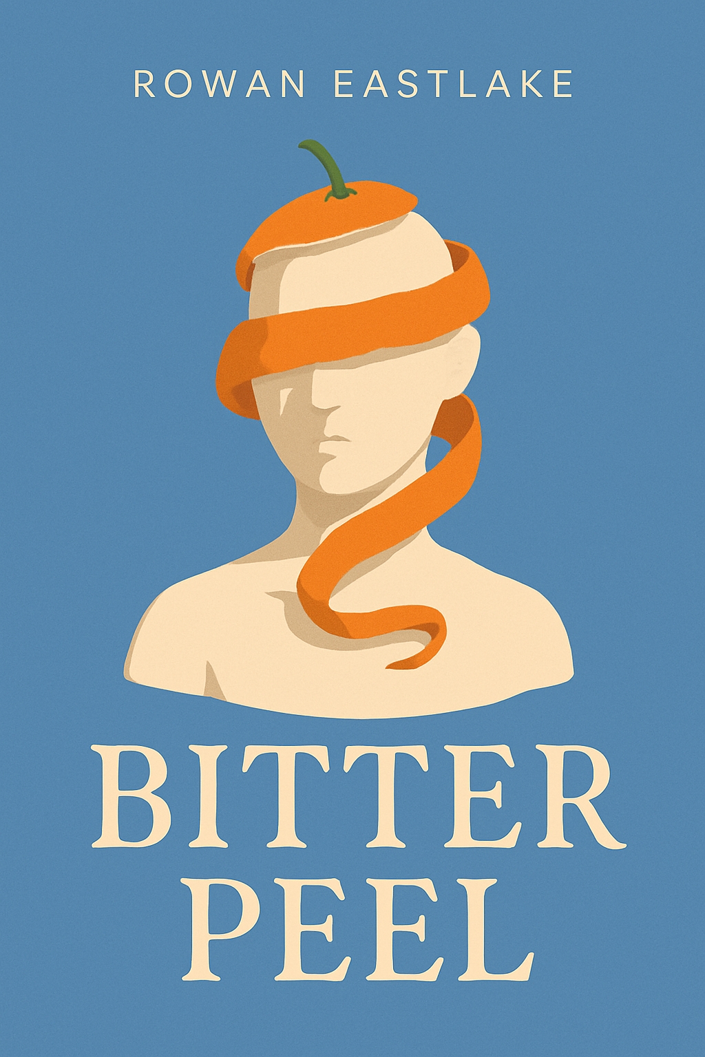 Minimalist Bitter Peel Book Cover with Abstract Human Bust EBook Cover