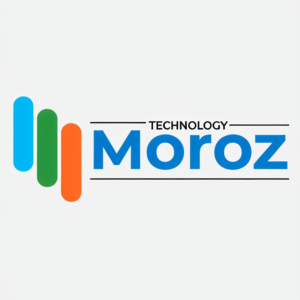 Modern Minimalist Moroz Technology Logo Design with Abstract Bars