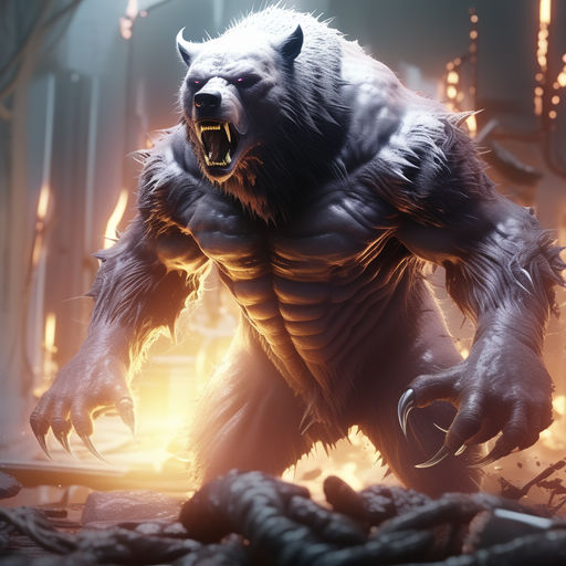 Dark-fantasy mutated bear by Alexander Makarov - Playground