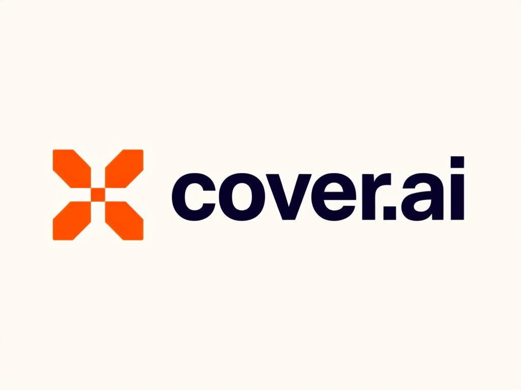 Modern Minimalist cover.ai Logo Design on Cream Background