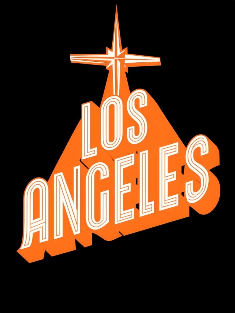 Bold Retro Los Angeles Typography T-Shirt