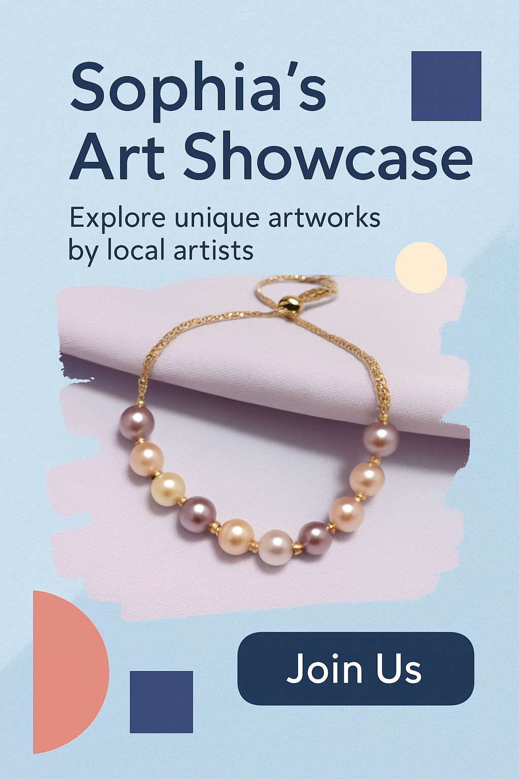 Sophia's Art Showcase Local Artists Unique Artwork Flyer