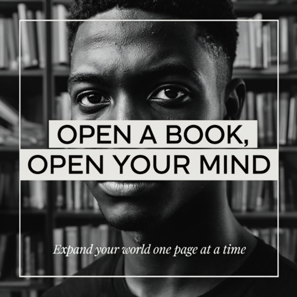 Thought-Provoking Reading Promotion Poster Design Social Media Post