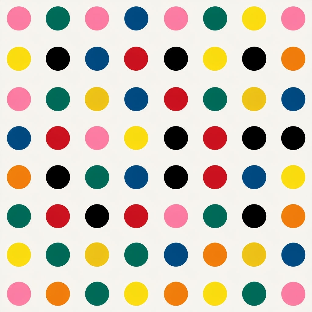 Vibrant Minimalist Circular Dots Seamless Pattern Design