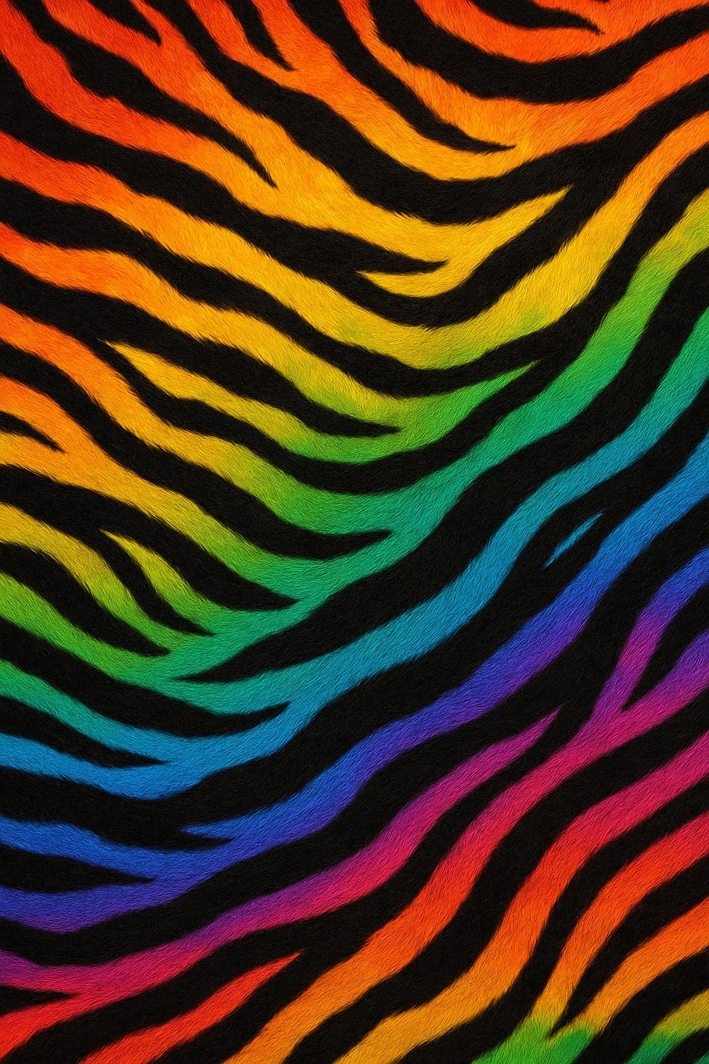 Vibrant Rainbow Zebra Stripe Abstract Art Phone Case Cover