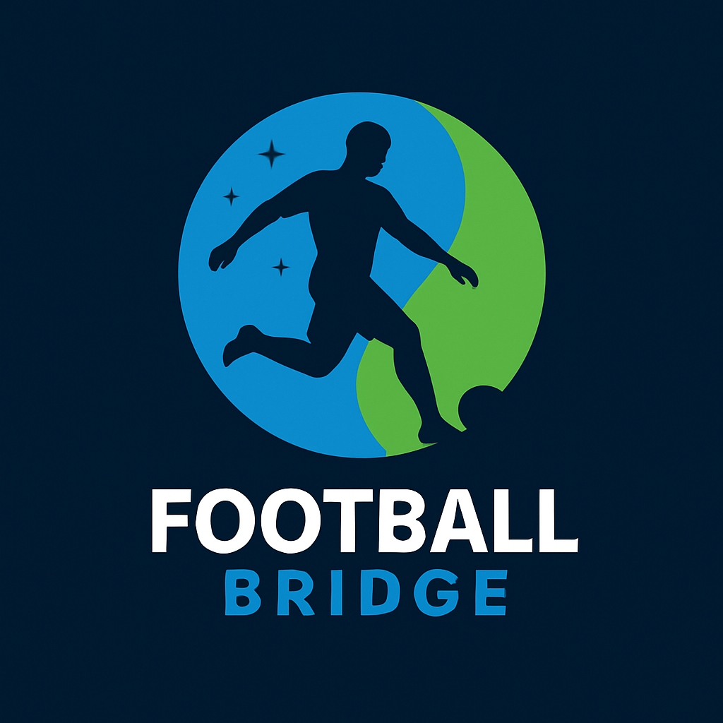 Dynamic Football Player Logo with Vibrant Colors and Stars