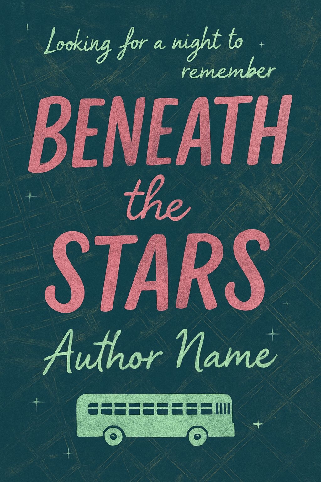 Beneath the Stars Romantic EBook Cover with Celestial Design