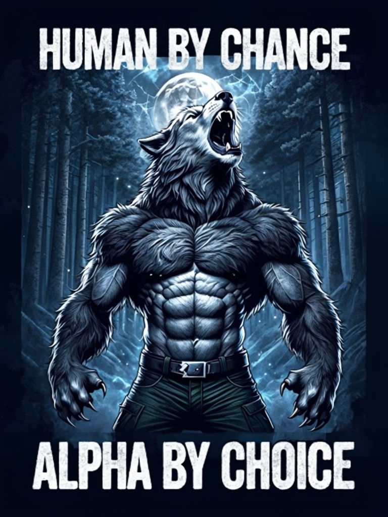 Muscular Werewolf Howling Under Full Moon Digital Artwork Meme