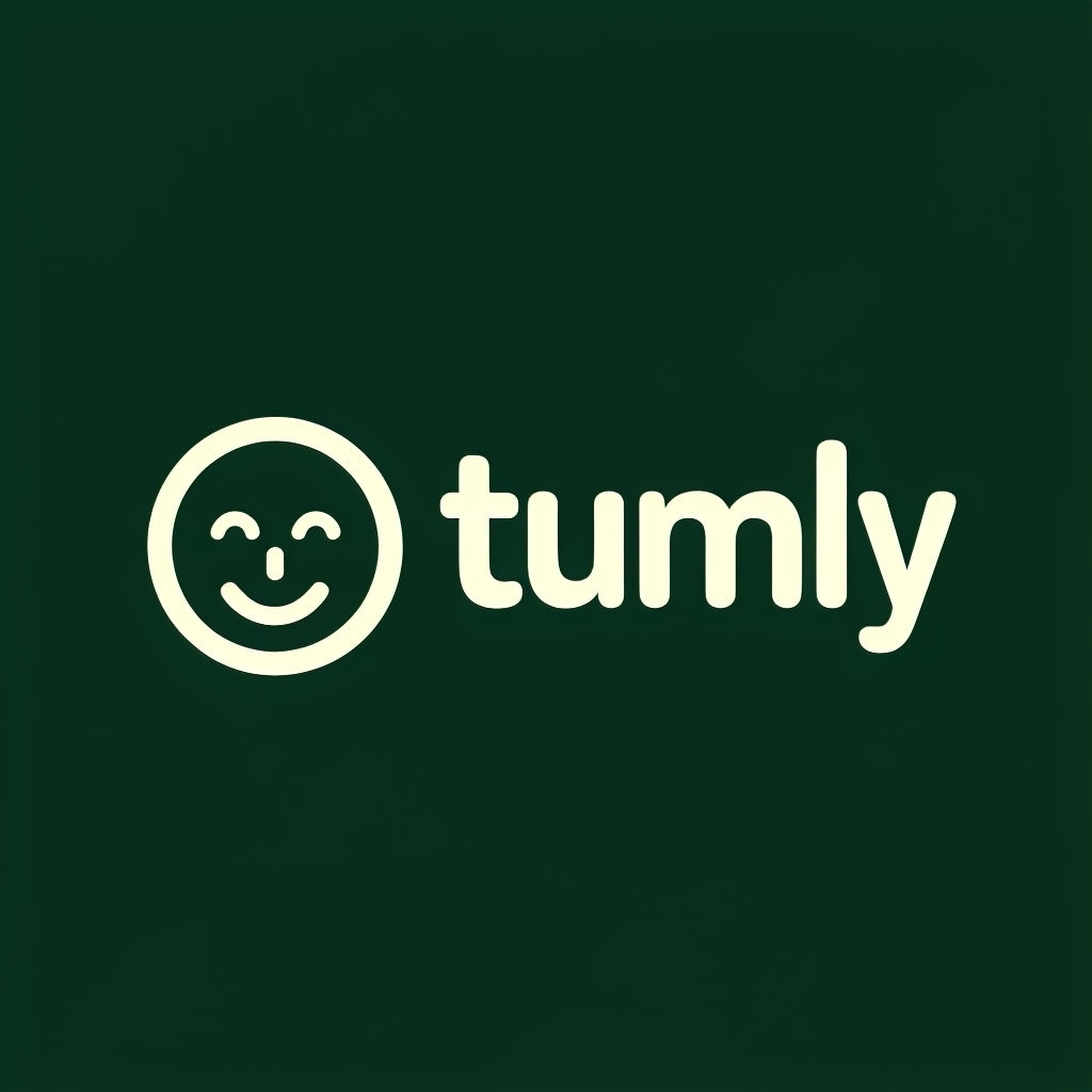Minimalist Tumly Logo with Friendly Icon and Modern Font