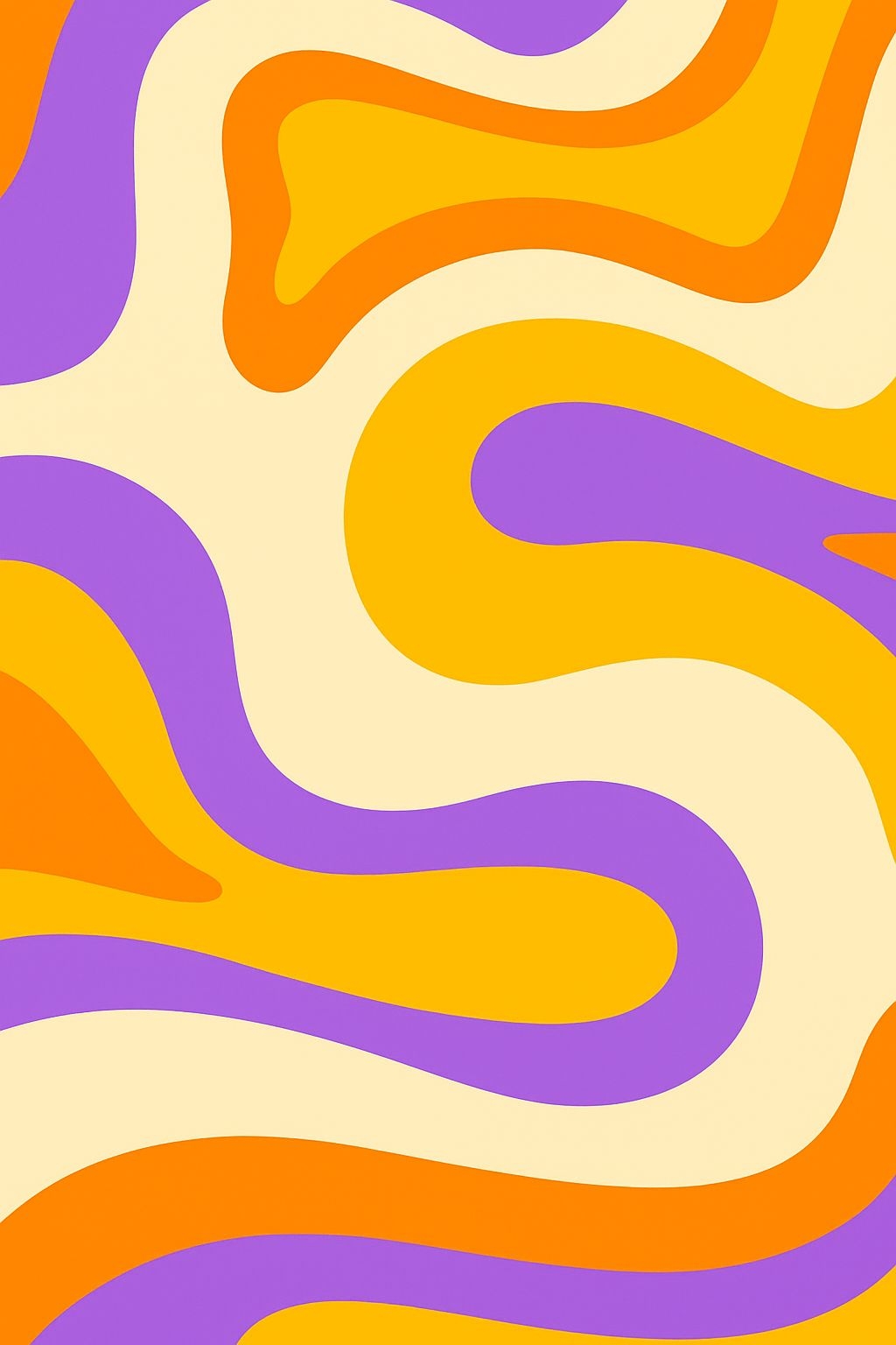 Vibrant Abstract Fluid Shapes Inspired by Pop Art Mobile Wallpaper