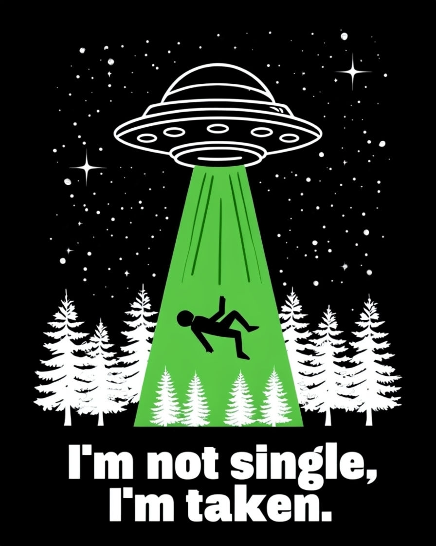 Alien Abduction I'm Not Single I'm Taken T-Shirt