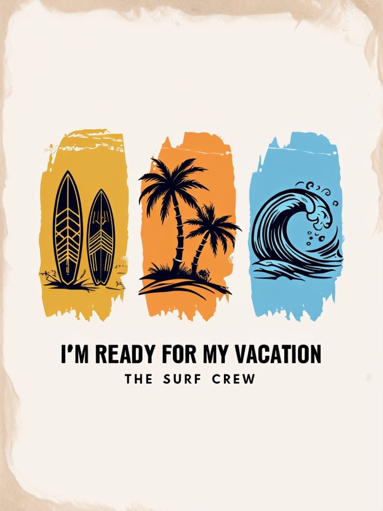 I'm Ready for My Vacation Surf Crew Retro T-Shirt