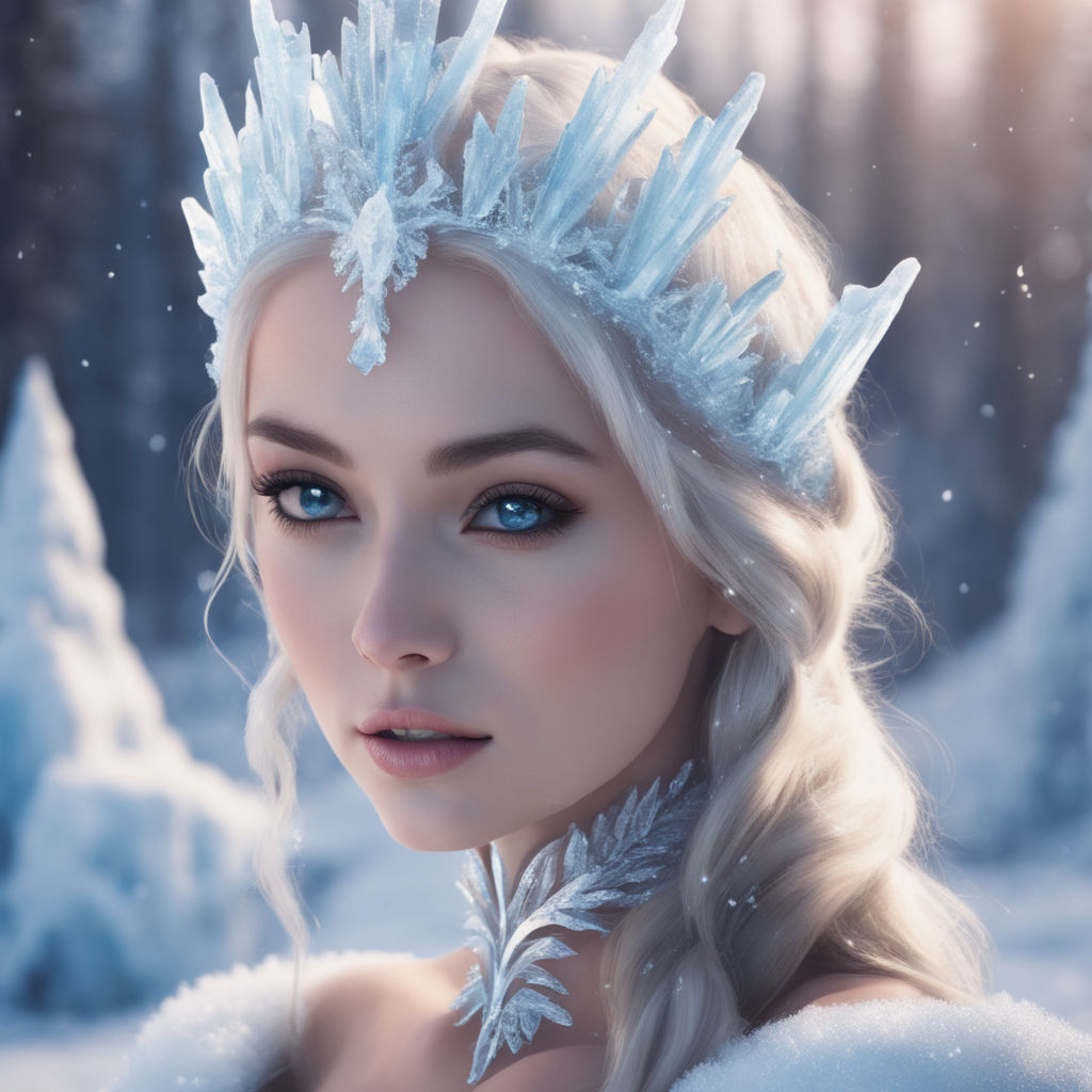 Lovely erotic princess of ice