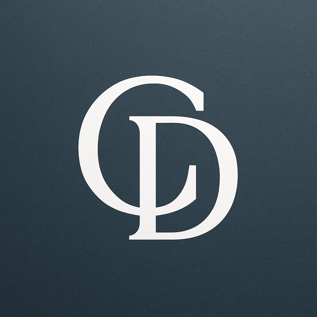 Elegant Intertwined CD Monogram Logo Design for Branding Monogram