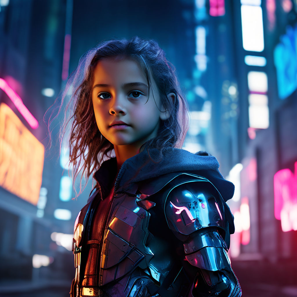 Young black african ebony Kristina Pimenova as cyberpunk humanoid girl in  bikini