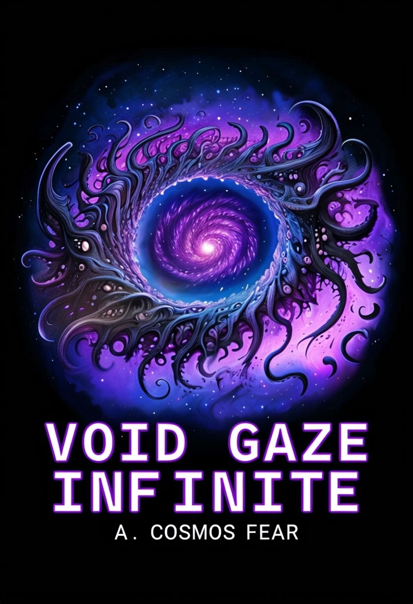 Cosmic Horror Sci-Fi Book Cover with Spiraling Galaxy Eye Design EBook Cover