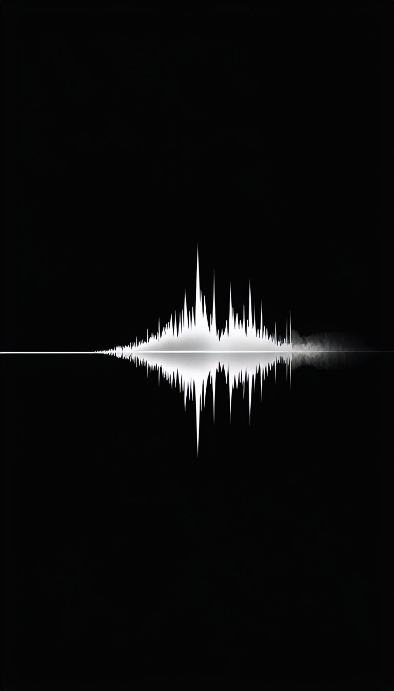 Minimalist Black Sound Wave Abstract Art Poster