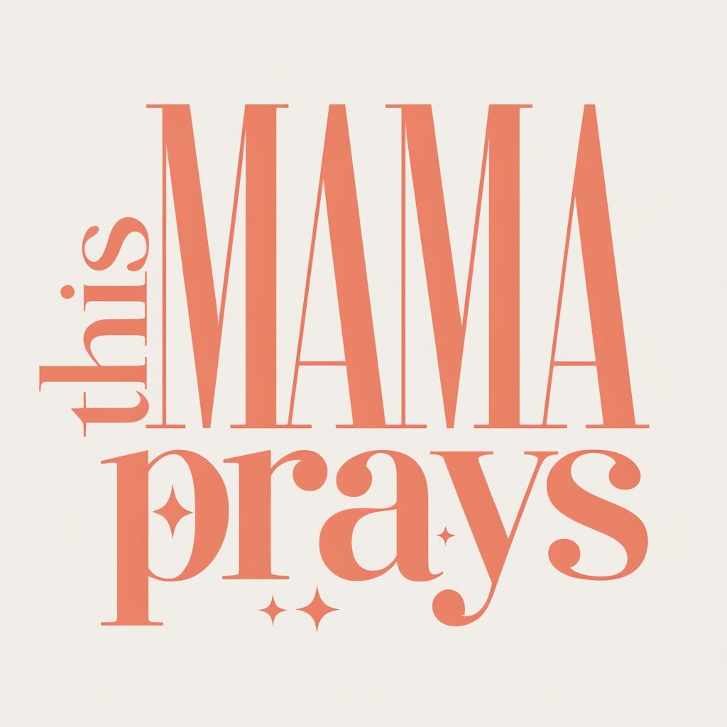 This Mama Prays Modern Typography Inspirational T-Shirt