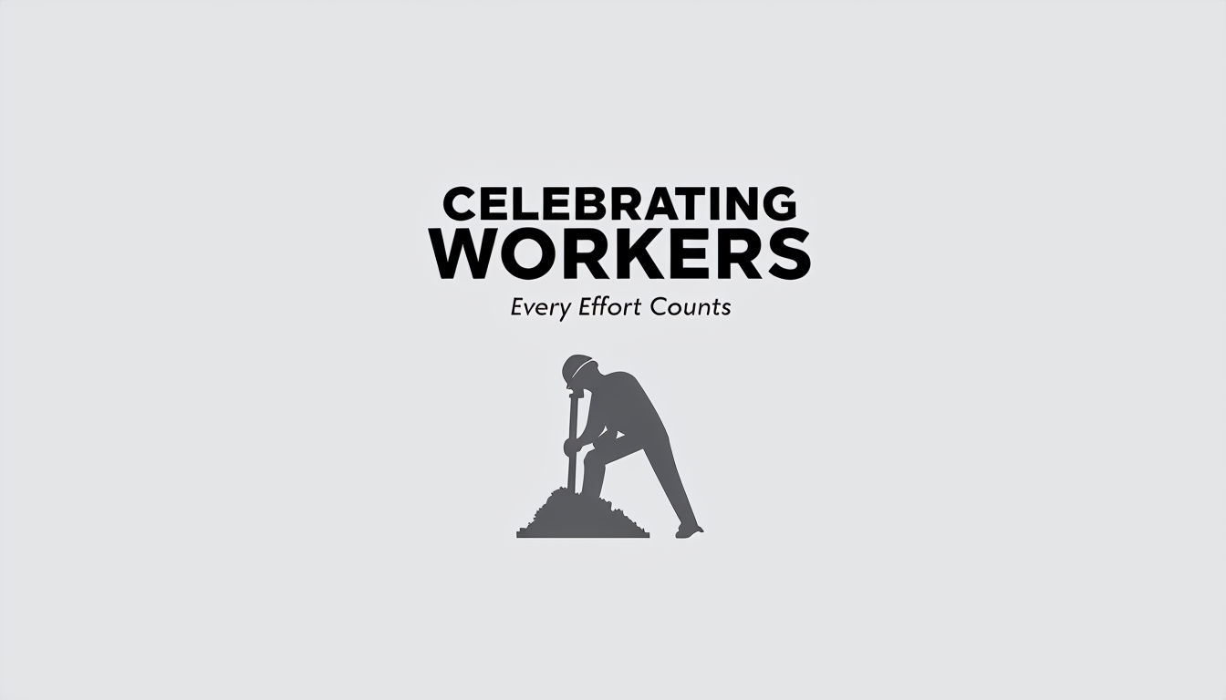 Celebrating Workers Motivational Art with Inspiring Message