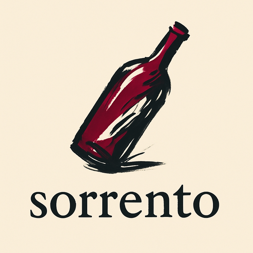 Elegant Deep Red Wine Bottle Minimalist Logo Design