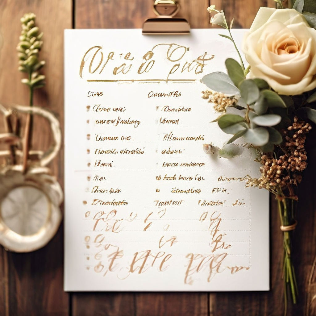 Wedding to-do list featuring 