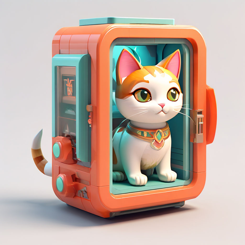 Create a gacha machine featuring a slim female anthromorphic... by ...