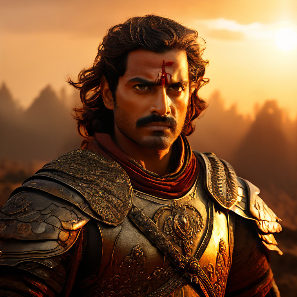 Prithviraj Chauhan's face radiates determination by Sittu Raut - Playground