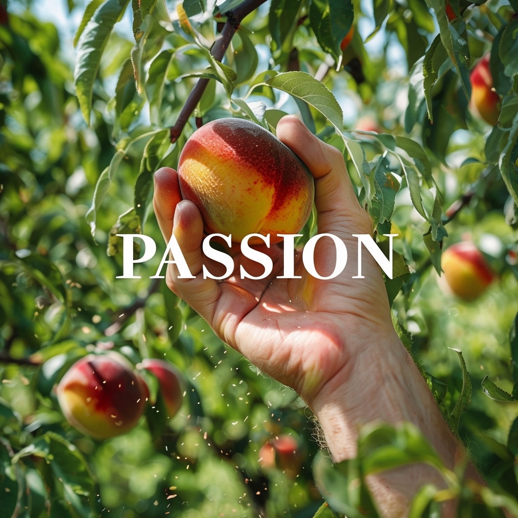 Energizing Close-Up of Ripe Peach with Passionate Vibes Spotify Album Cover