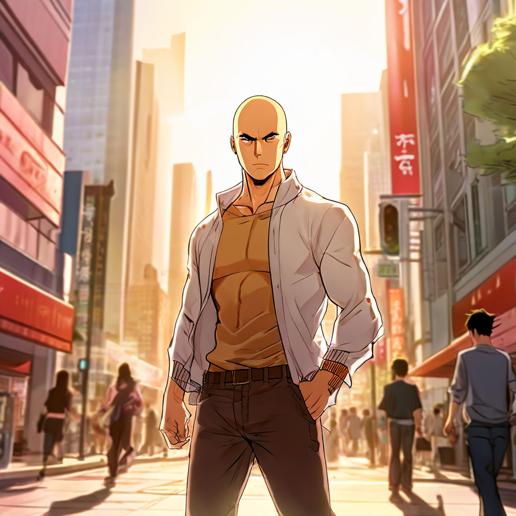 bald anime hero Saitama