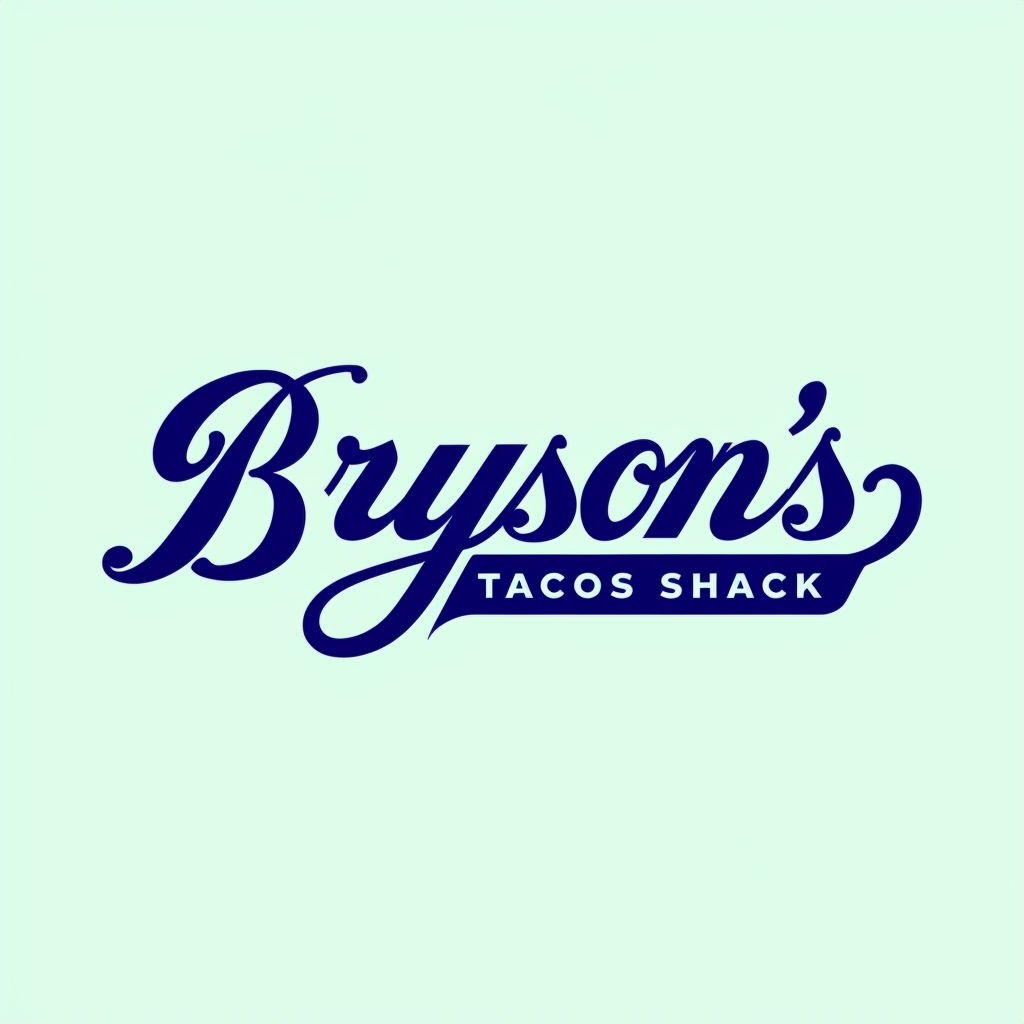 Elegant Minimalist Bryson's TACO SHACK Logo Design