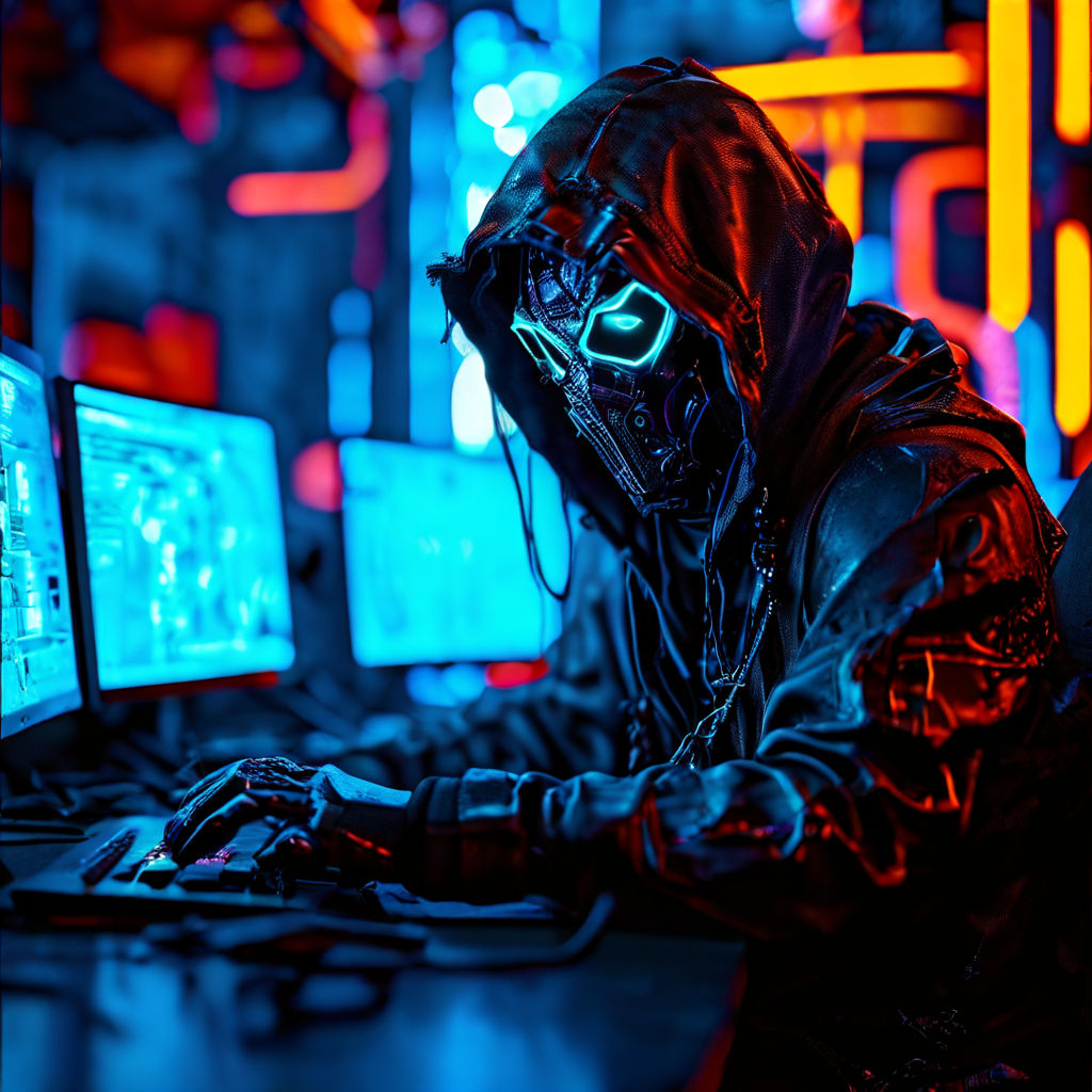 A hacker in a copysuit and mask by Антон Гайкевич - Playground