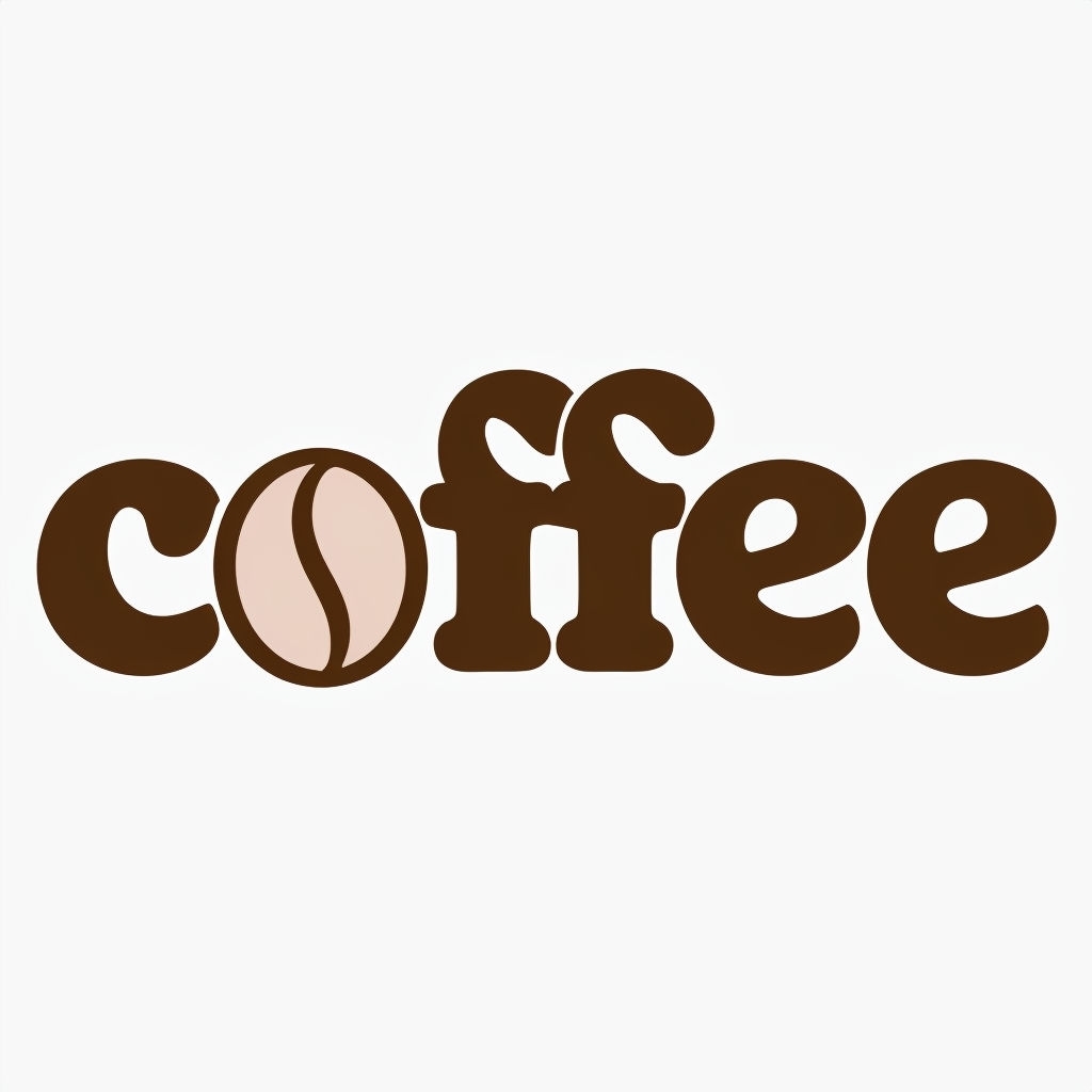 Bold Coffee Bean Logo Design in Rich Brown and Cream Colors Logo