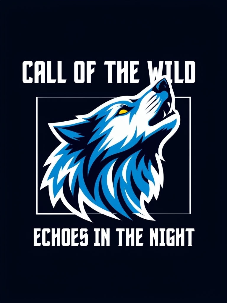 Bold Wolf Howl with Call of the Wild Graphic T-Shirt