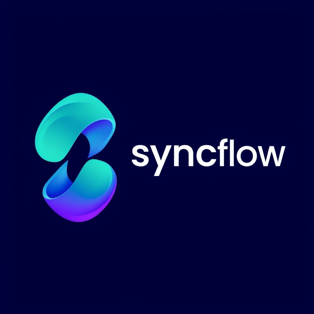 Dynamic Abstract Logo Design for Syncflow Technology Company