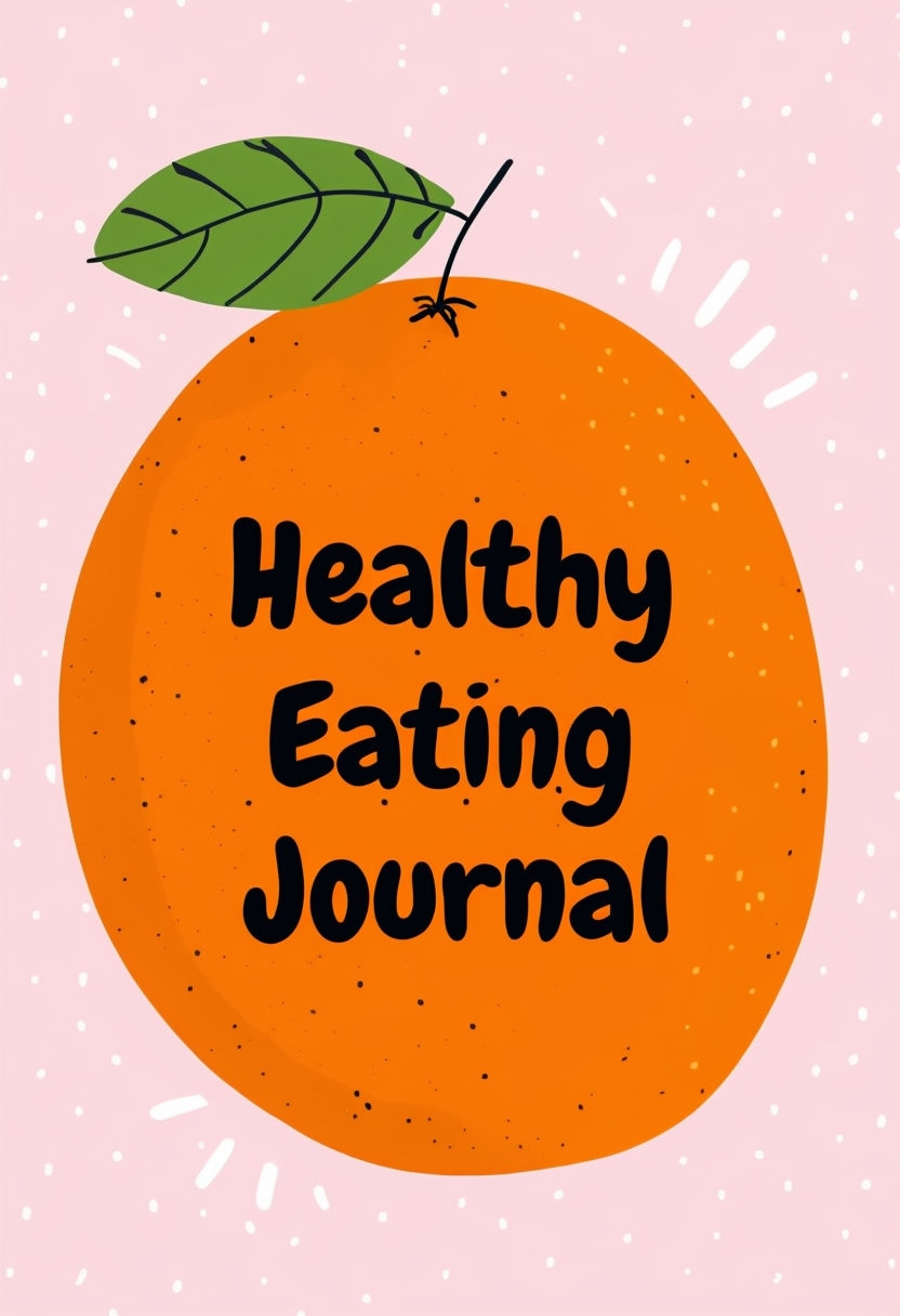 Vibrant Orange Fruit Illustration for Healthy Eating Journal eBook Cover