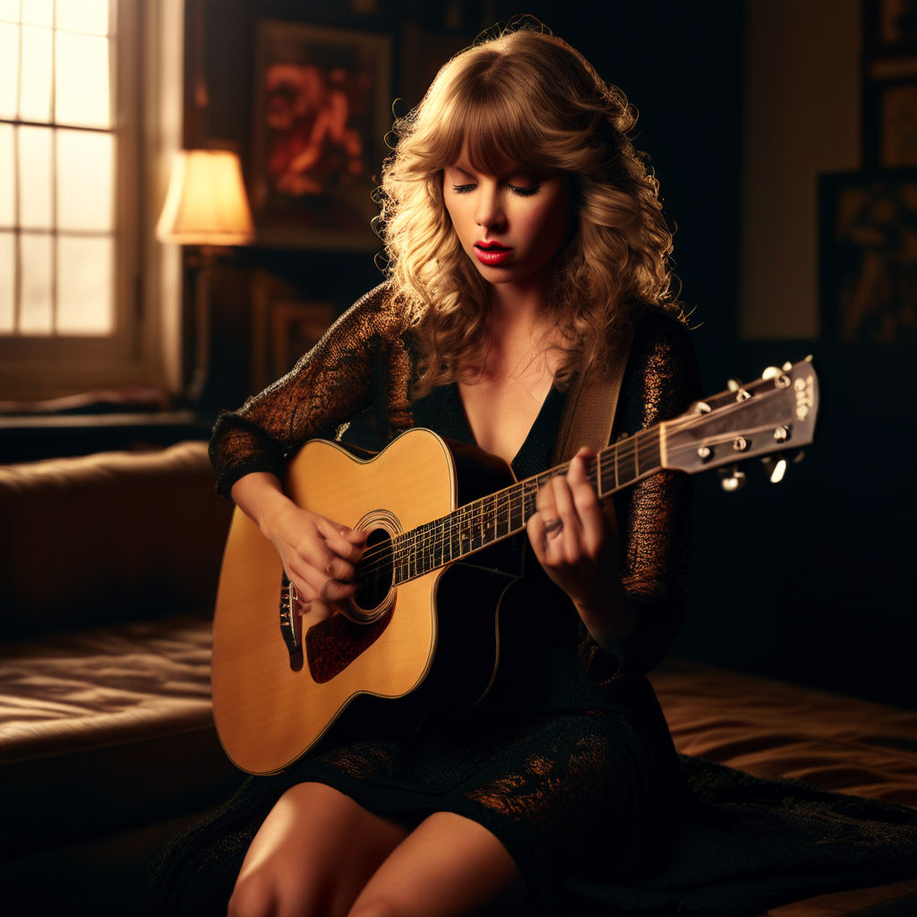 Taylor swift playing a guitar by Levi Shur - Playground