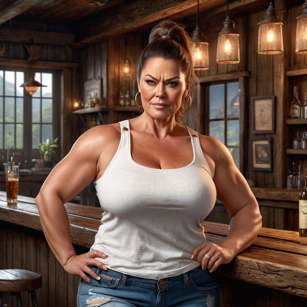 Big boobs muscular arms